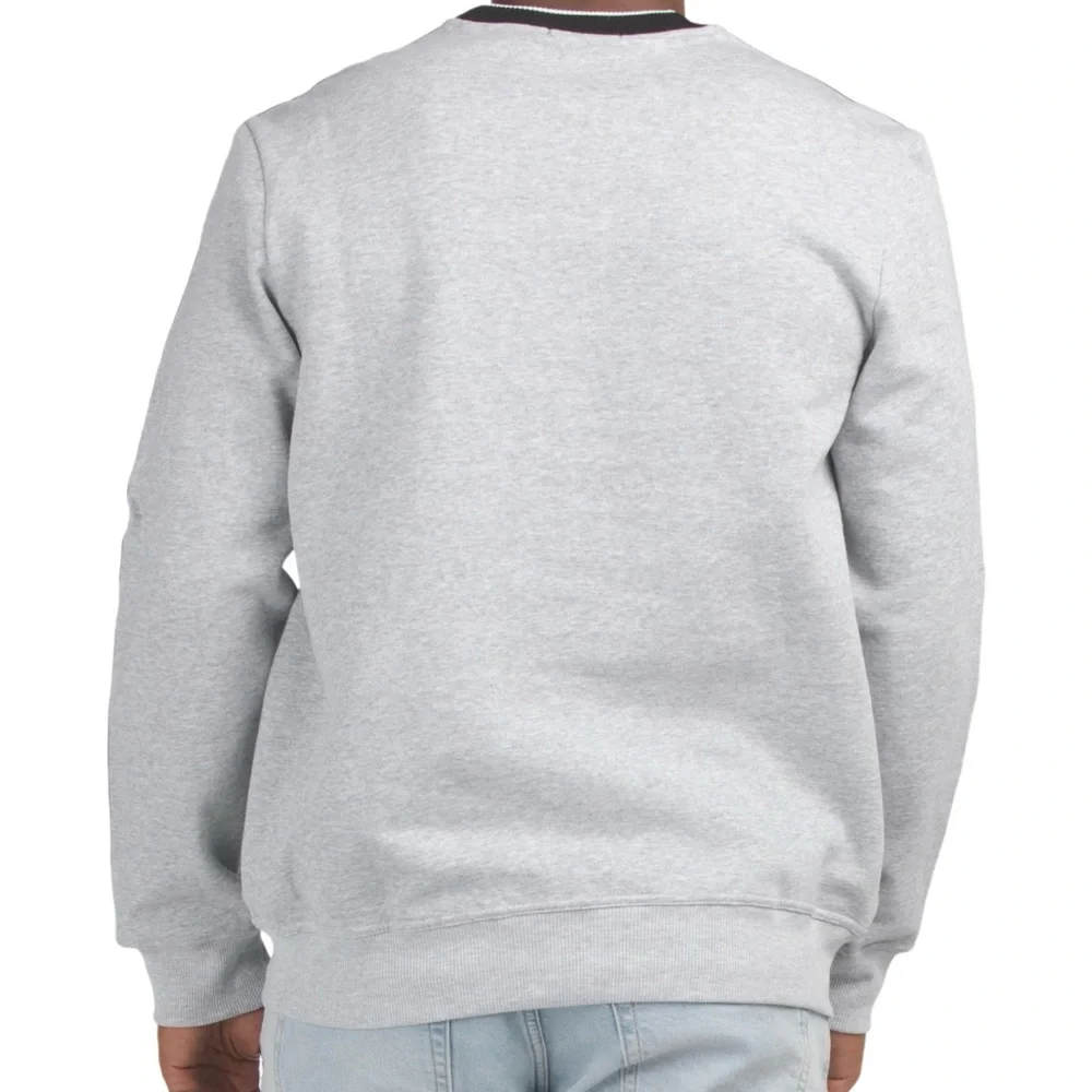 True Religion Light Gray Crewneck Sweater with Bold Logo